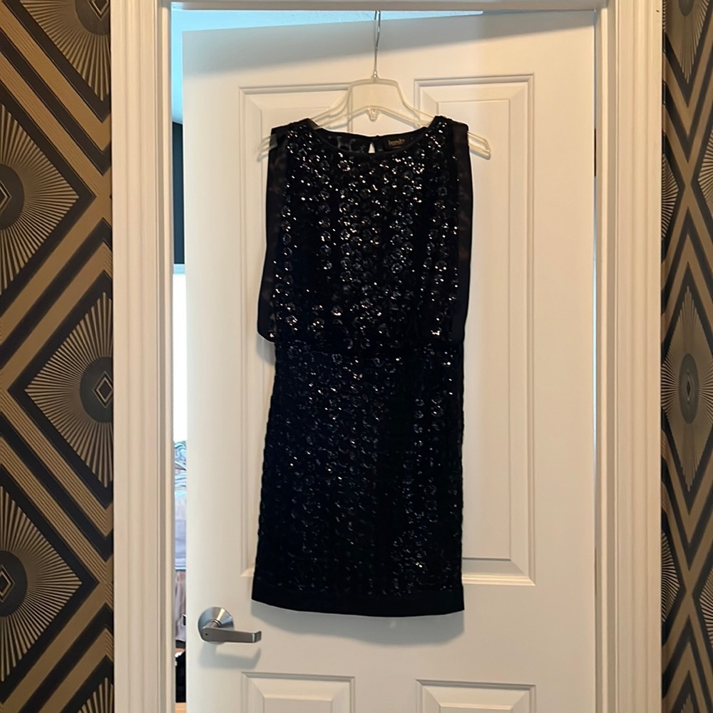 Wedding/new years black sequined cocktail dress